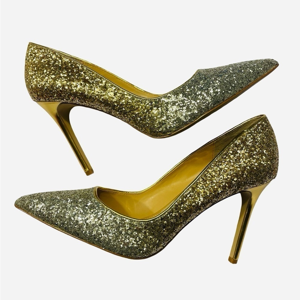 Jewel Badgley Mischka Women's Pump Heels Shoes, Silver and Gold Size 8.5